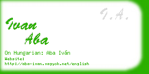 ivan aba business card
