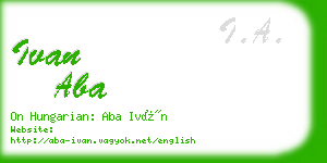 ivan aba business card